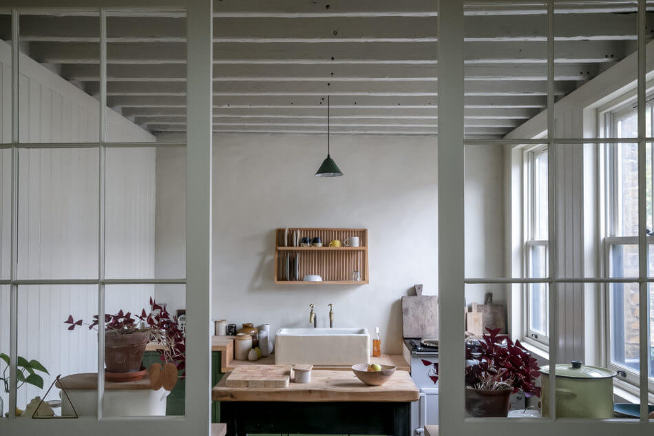Raw Materials and Chalky Colors in A London Home