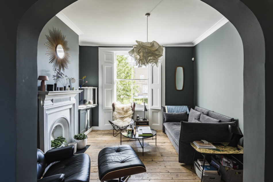 A Blue and Grey London Home with Beautiful Raw Wooden Floors 1 blue grey london home wooden floors nordroom A Blue and Grey London Home with Beautiful Raw Wooden Floors