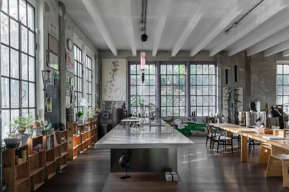 industrial artist loft italy nordroom An Industrial Artist Loft in Italy With Jaw Dropping Windows
