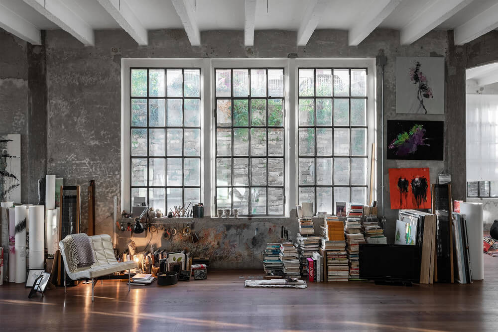 An Industrial Artist Loft in Italy With Jaw Dropping Windows 3 industrial artist loft italy nordroom2 An Industrial Artist Loft in Italy With Jaw Dropping Windows