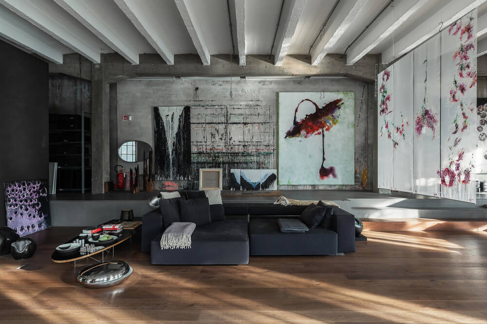 An Industrial Artist Loft in Italy With Jaw Dropping Windows 5 industrial artist loft italy nordroom4 An Industrial Artist Loft in Italy With Jaw Dropping Windows