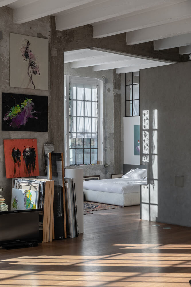 An Industrial Artist Loft in Italy With Jaw Dropping Windows 7 industrial artist loft italy nordroom6 An Industrial Artist Loft in Italy With Jaw Dropping Windows