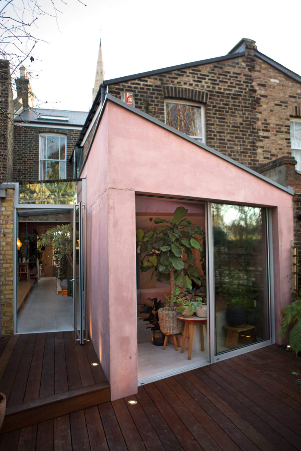 Best of 2021: Outdoor Spaces 15 pink concrete extension victorian home london nordroom13 Best of 2021: Outdoor Spaces