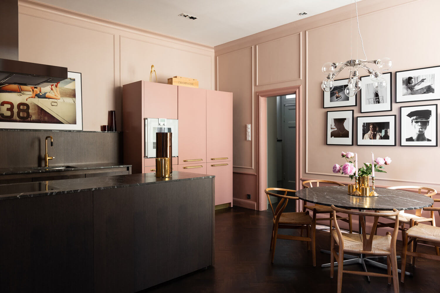 An Art-Filled Blue And Pink Apartment in Stockholm 9 art filled pink blue scandinavian apartment nordroom8 An Art-Filled Blue And Pink Apartment in Stockholm