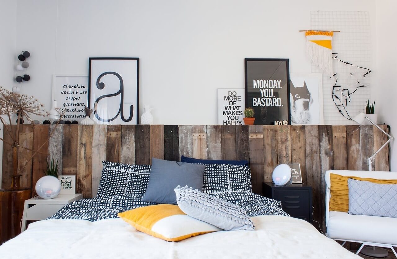 Creative Headboard and Bedroom Styling Ideas 23 wall to wall headboard nordroom4 Creative Headboard and Bedroom Styling Ideas