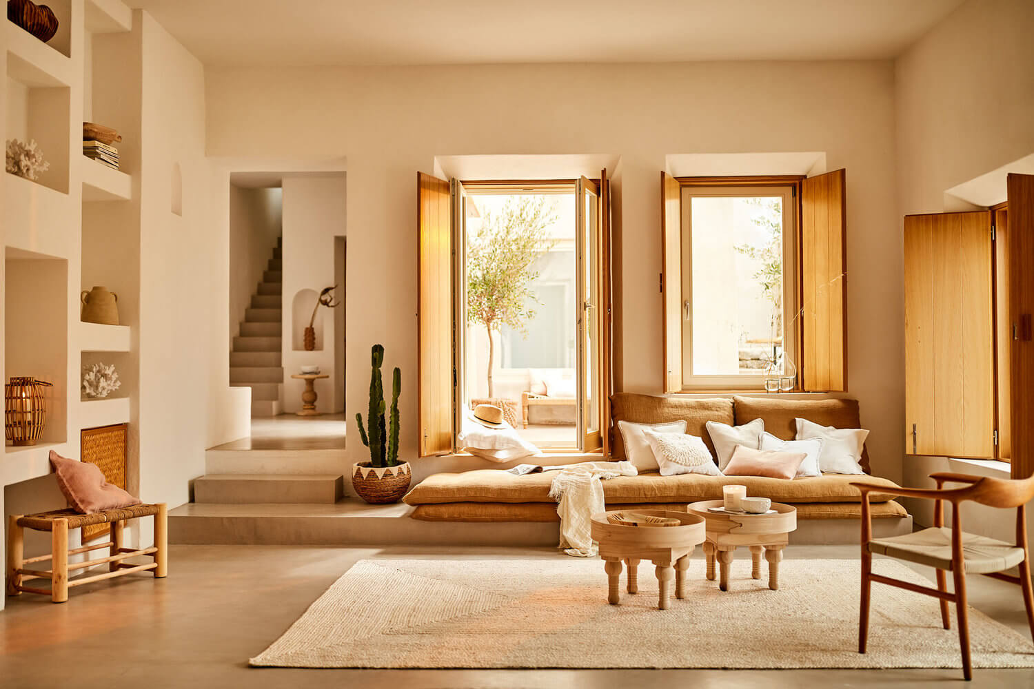 zara home greek villa nordroom A Greek Villa Decorated in Warm Natural Tones by Zara Home