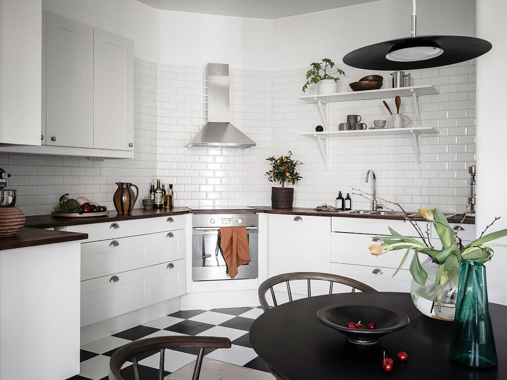 A Scandinavian Apartment with Exposed Brick Wall and Colorful Touches 7 scandinavian apartment exposed brick nordroom7 A Scandinavian Apartment with Exposed Brick Wall and Colorful Touches