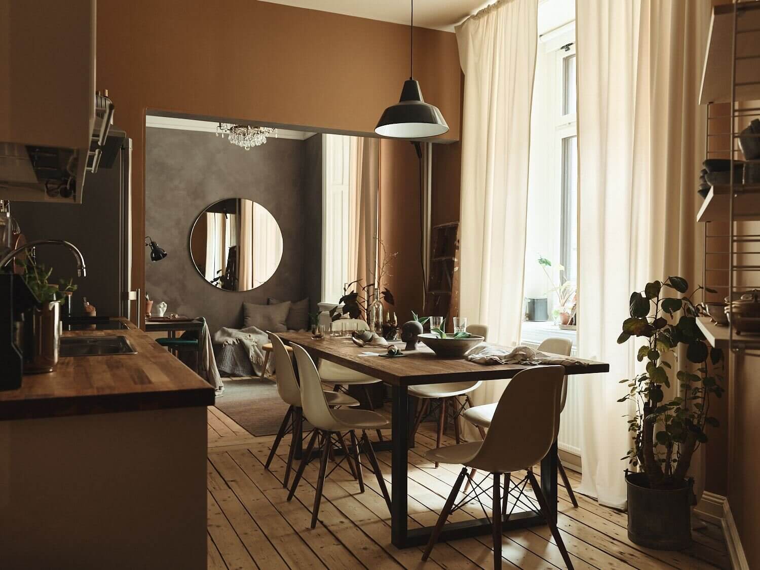 A Small Apartment Decorated in Warm Earth Tones 1 small apartment warm earthy tones nordroom A Small Apartment Decorated in Warm Earth Tones