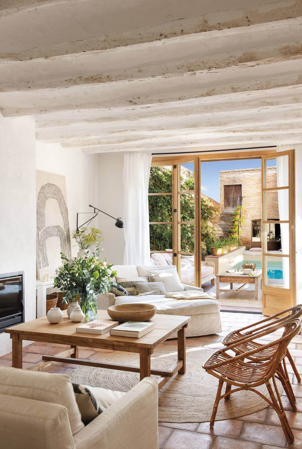 Best of 2021: Living Rooms 13 natural-country-style-19th-century-townhouse-barcelona-nordroom