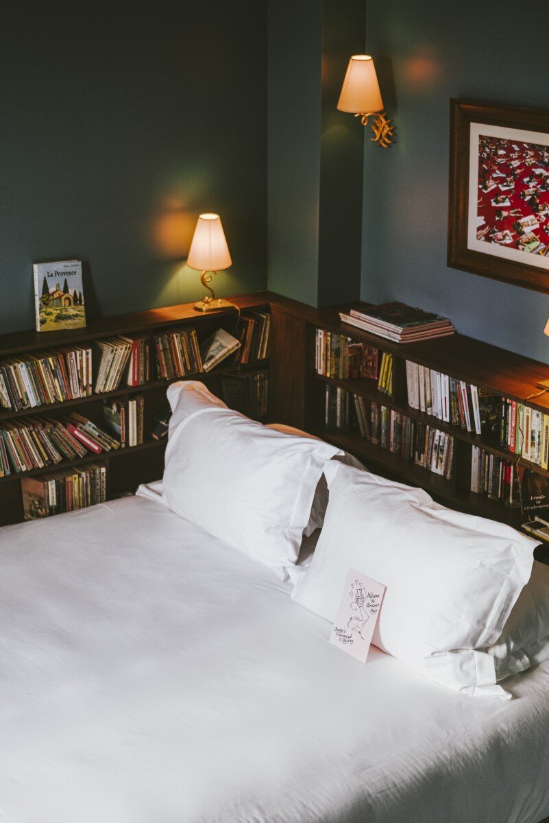 36 Home Library Ideas That Are A Book-Lover's Dream 20 hotel amour nice nordroom2 36 Home Library Ideas That Are A Book-Lover's Dream