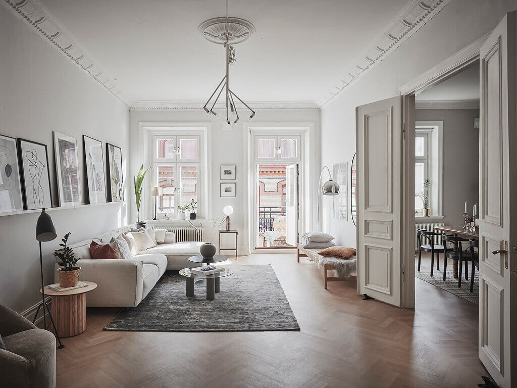 A Light Classic Scandinavian Apartment with Period Details 1 ALightClassicScandinavianApartment TheNordroom A Light Classic Scandinavian Apartment with Period Details