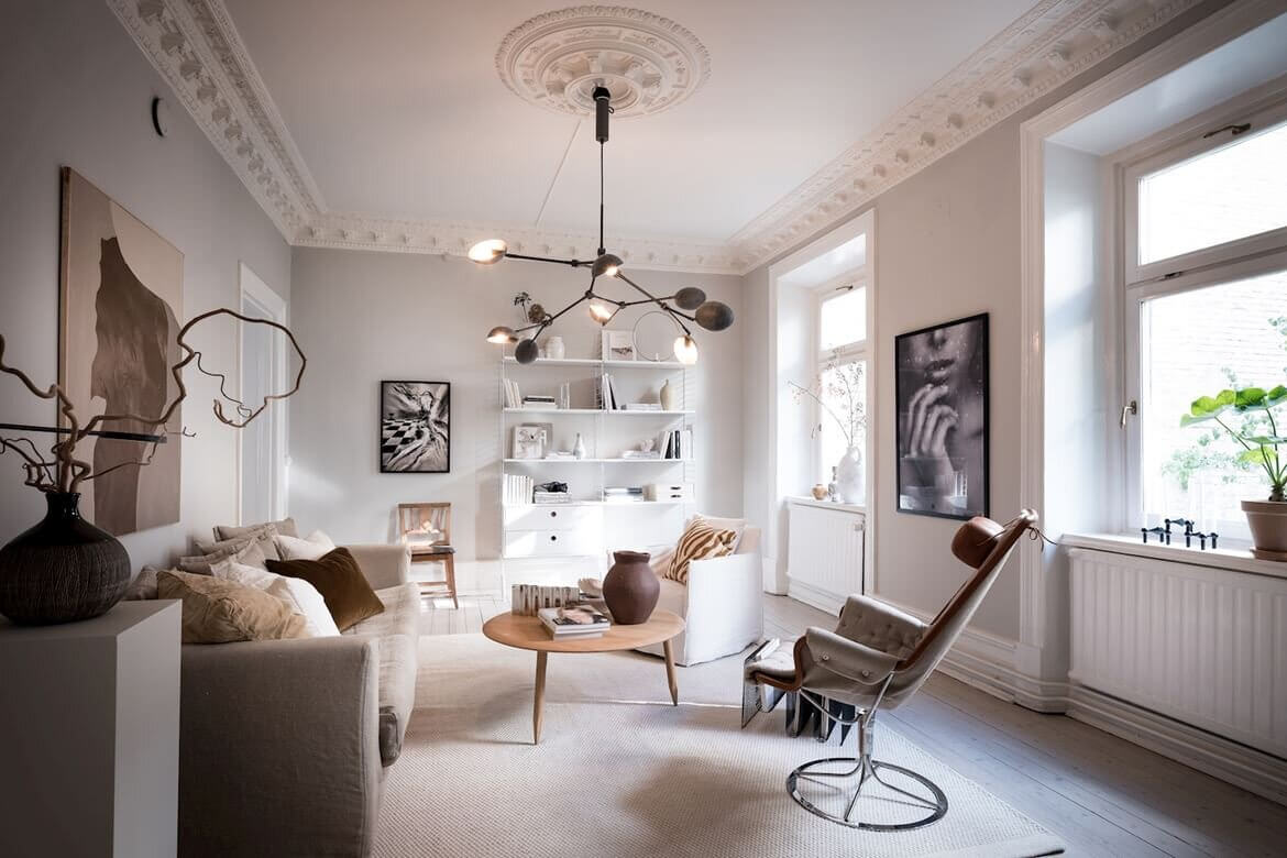 High Ceilings and Original Features In A Stunning Swedish Apartment 2 high ceilings original features scandinavian apartment nordroom1 High Ceilings and Original Features In A Stunning Swedish Apartment
