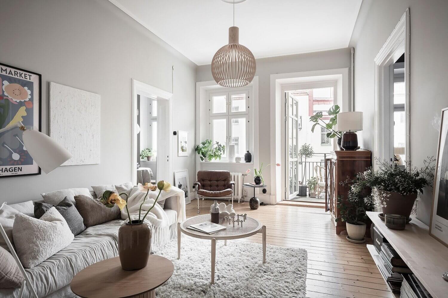 blue grey scandinavian apartment nordroom Blue and Grey Tones in a Wonderful Scandinavian Apartment