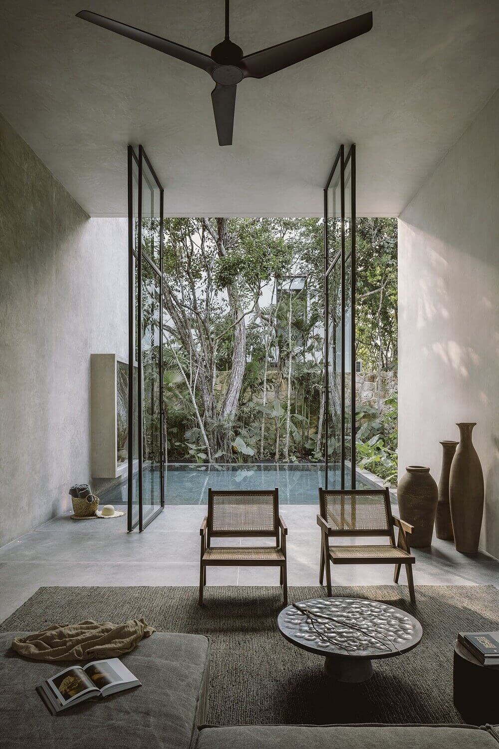 A Modern Architectural Villa in Tulum 2 modern architectural villa indoor outdoor living tulum nordroom 1 A Modern Architectural Villa in Tulum