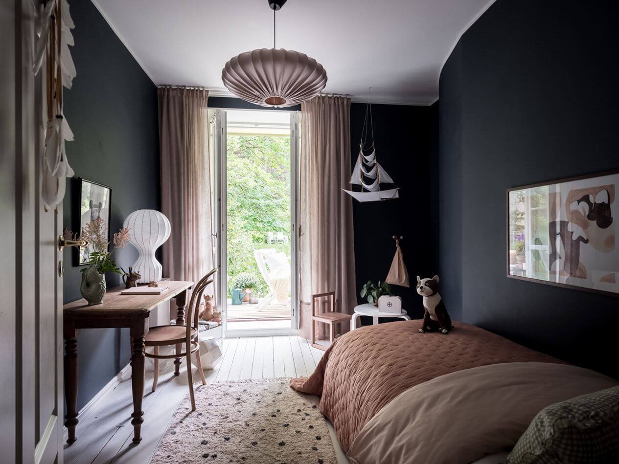 Best of 2021: Kids Rooms 7 soft-scandinavian-home-dark-blue-bedroom-nordroom