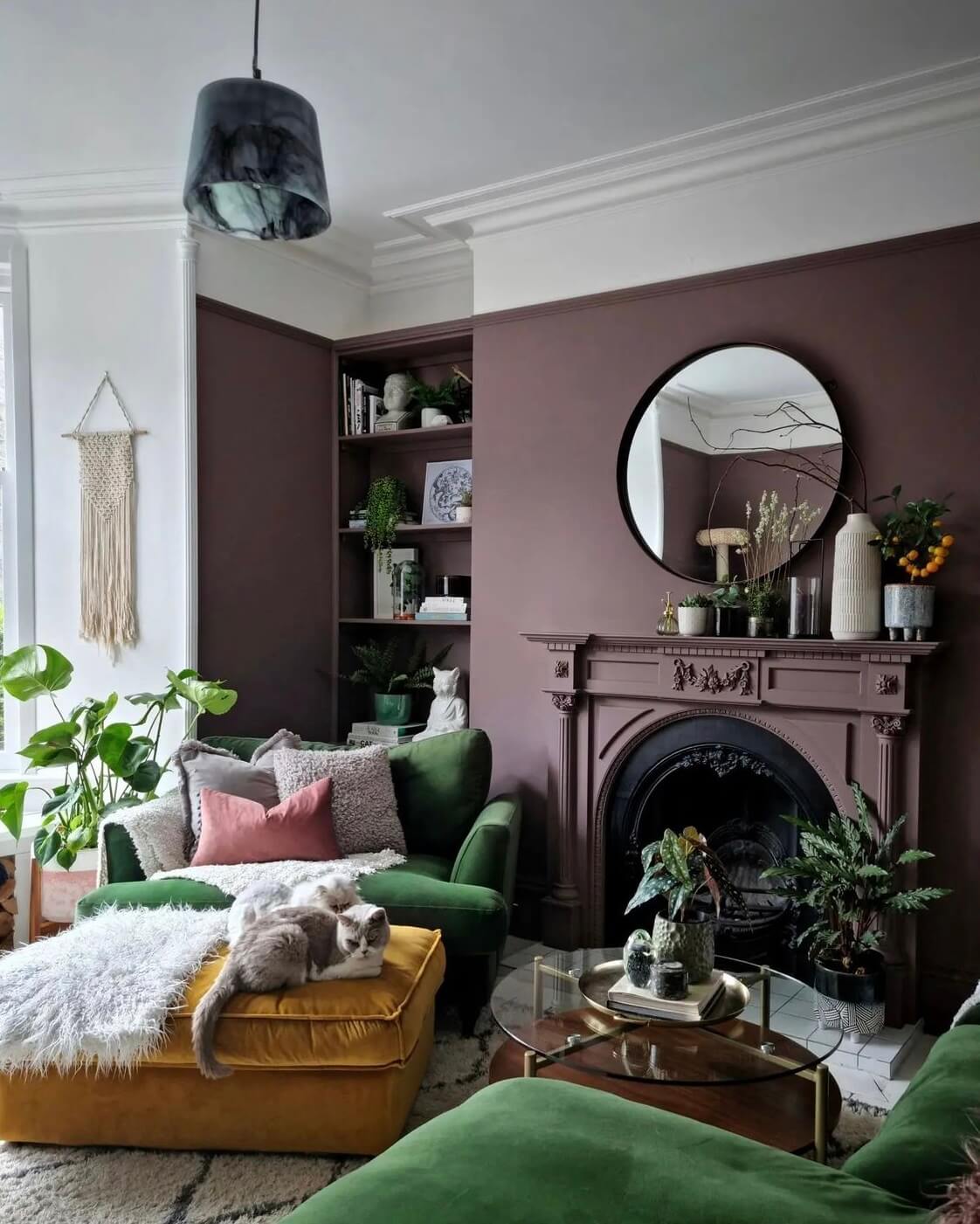 Heather's Colorful Eclectic Home in Scotland 1 purple living room victorian home nordroom Heather's Colorful Eclectic Home in Scotland