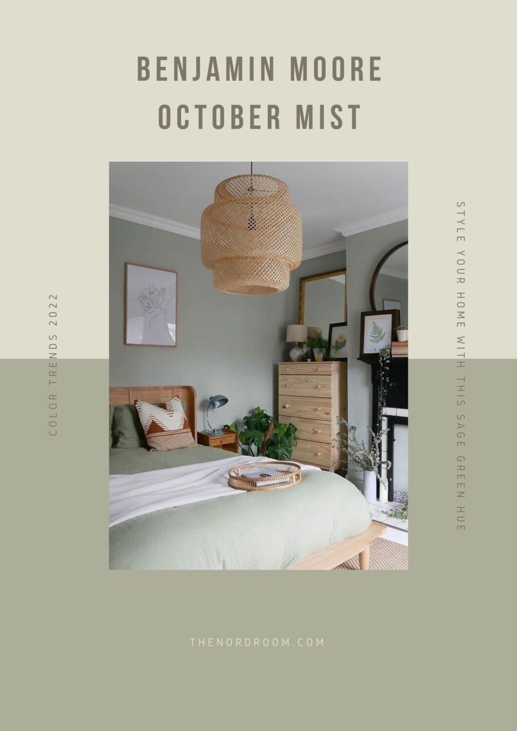 Benjamin Moore Color of the Year 2022: October Mist 1 benjamin moore october mist sage green nordroom Benjamin Moore Color of the Year 2022: October Mist