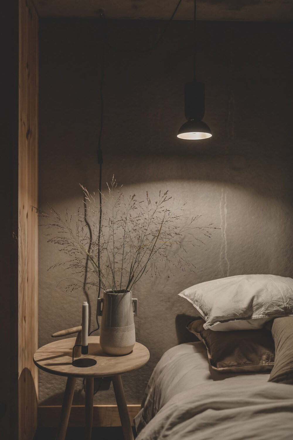 A Scandinavian Loft Made of Concrete and Wood 17 loft-bedroom-detail-scandinavian-home-nordroom