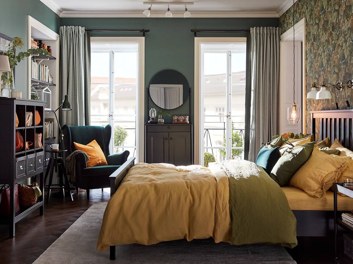 Best of 2021: Bedrooms 11 new-ikea-bedroom-green-tones-nordroom