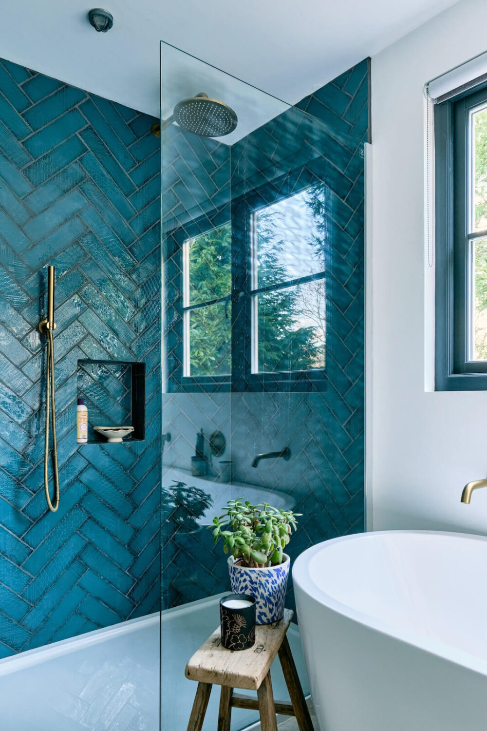Best of 2021: Bathrooms 17 bathroom-blue-tiles-freestanding-bath-nordroom
