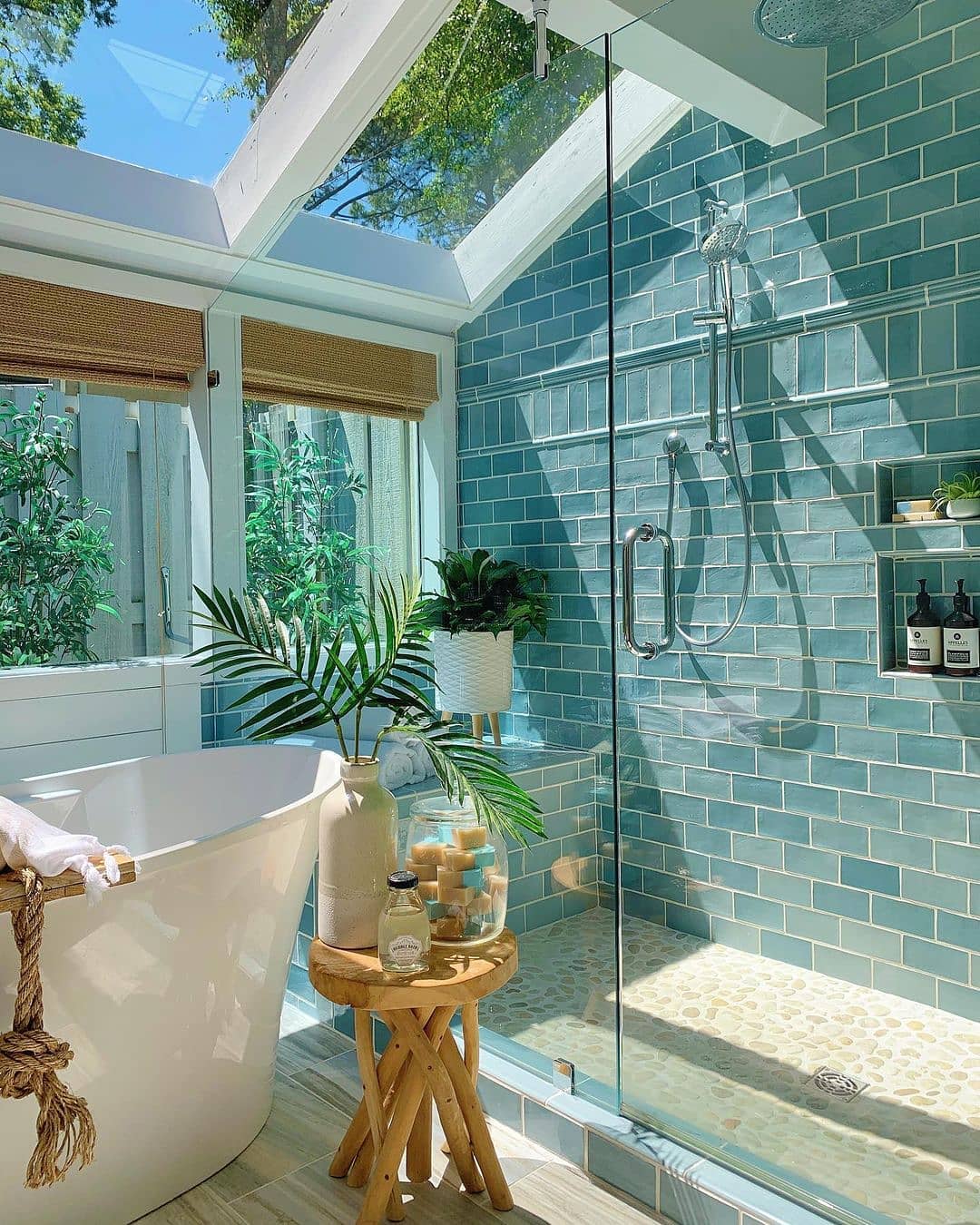 Best of 2021: Bathrooms 6 blue-bathroom-skylight-design-trends-2022-nordroom