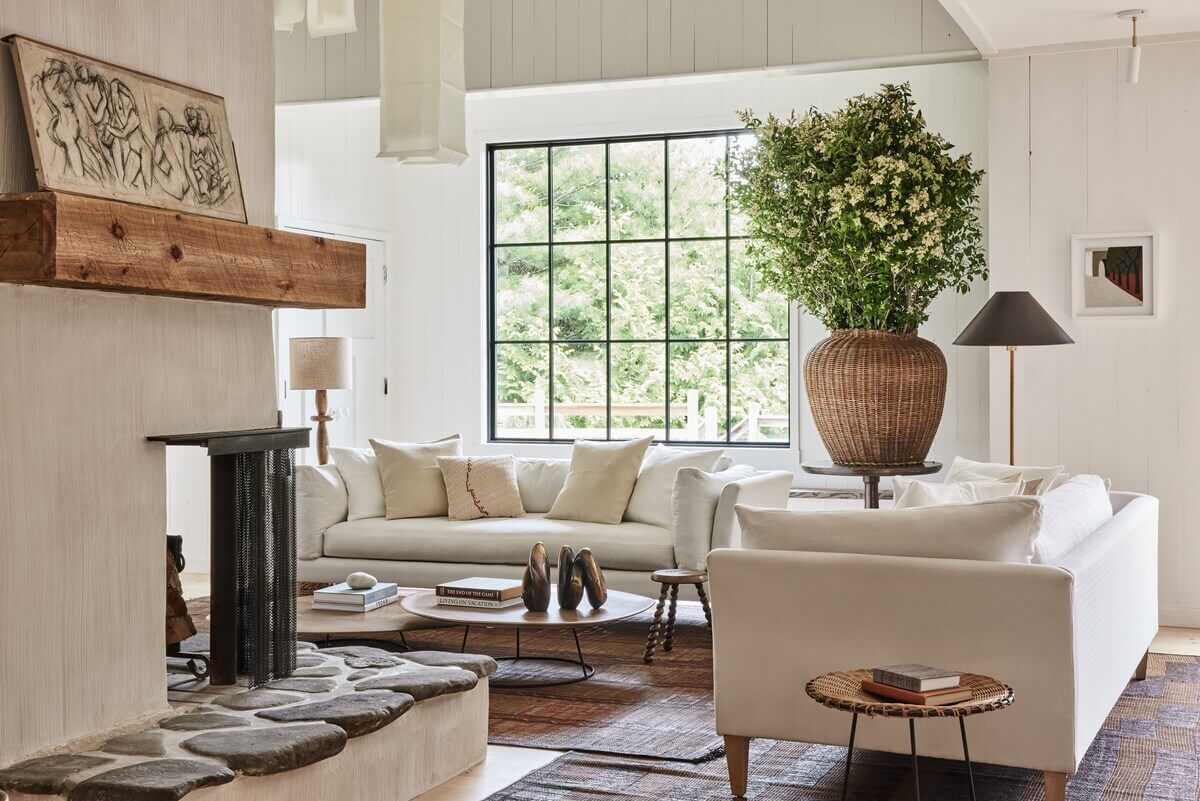 A Montauk Airbnb Designed by Robert McKinley 1 white-living-room-steel-windows-nordroom