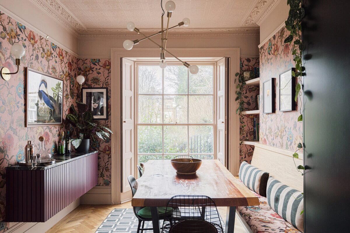 Color & Wallpaper in a Victorian Villa 1 dining-room-house-of-hackney-wallpaper-nordroom