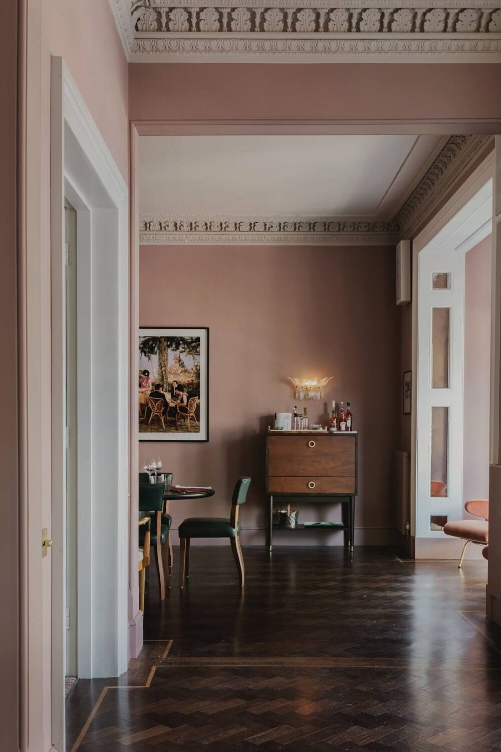 Color and Texture in a London Home 4 pink-dining-room-london-townhouse-nordroom