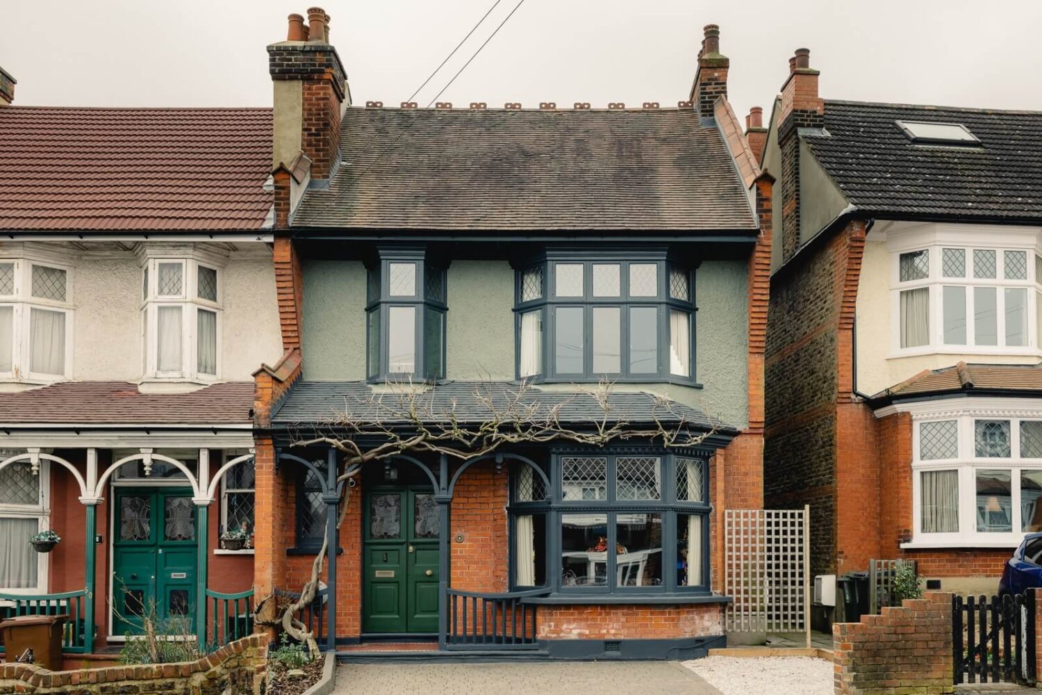 A Green Kitchen with Pink Ceiling in a Colorful London Home 31 exterior-edwardian-home-london-arts-and-crafts-nordroom