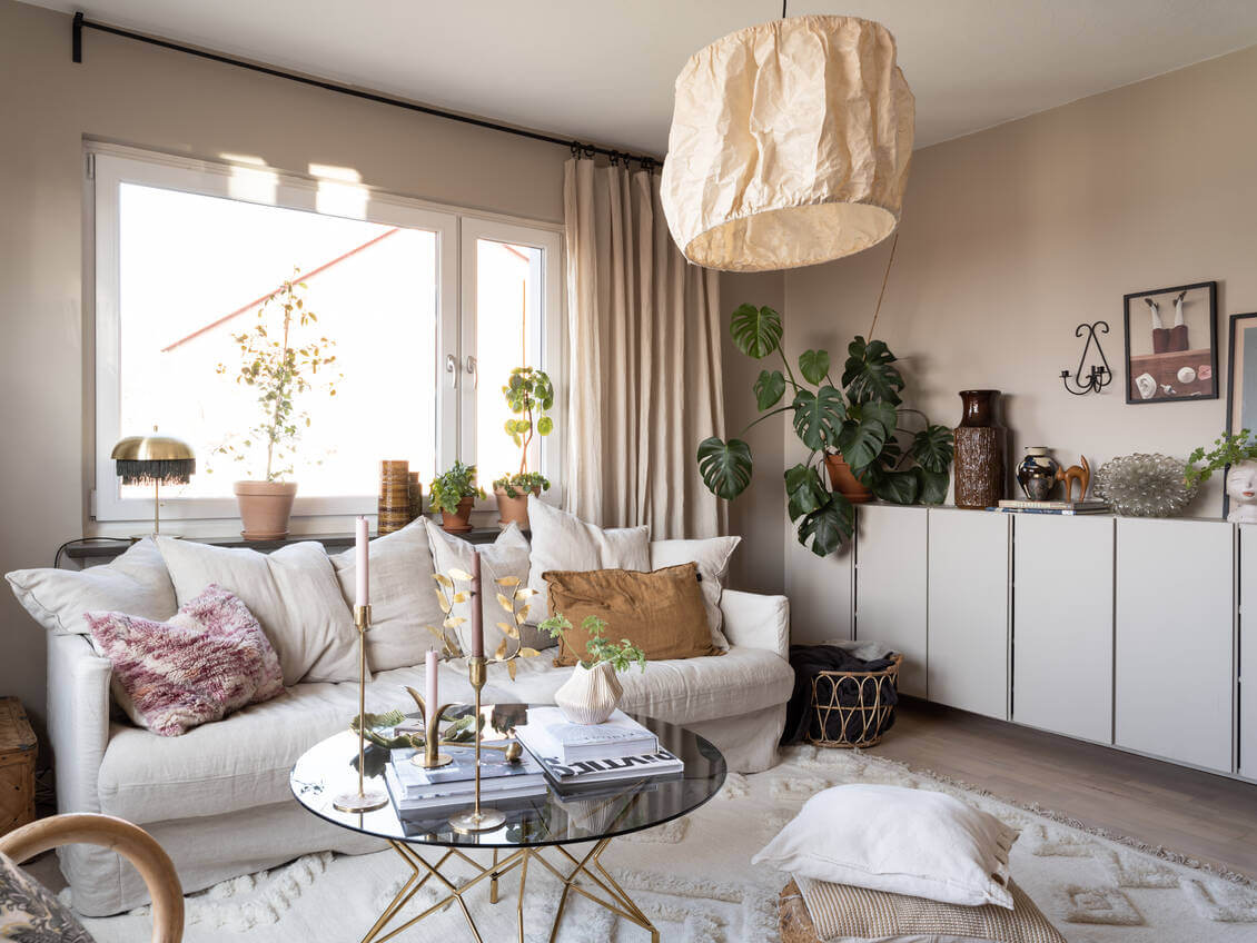 A Warm Neutral Colored Nordic Home 1 neutral-scandinavian-living-room-ikea-ivar-cabinets-nordroom