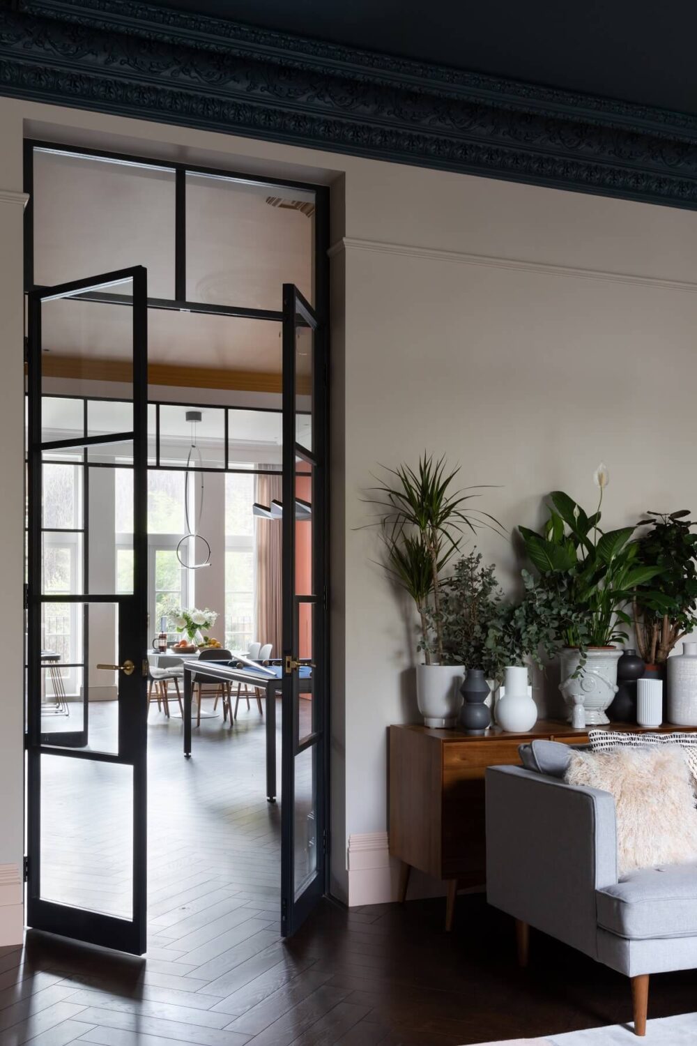 A Victorian Home in London with Bold Color Accents 6 crittal-doors-victorian-home-london-frank-and-faber-nordroom