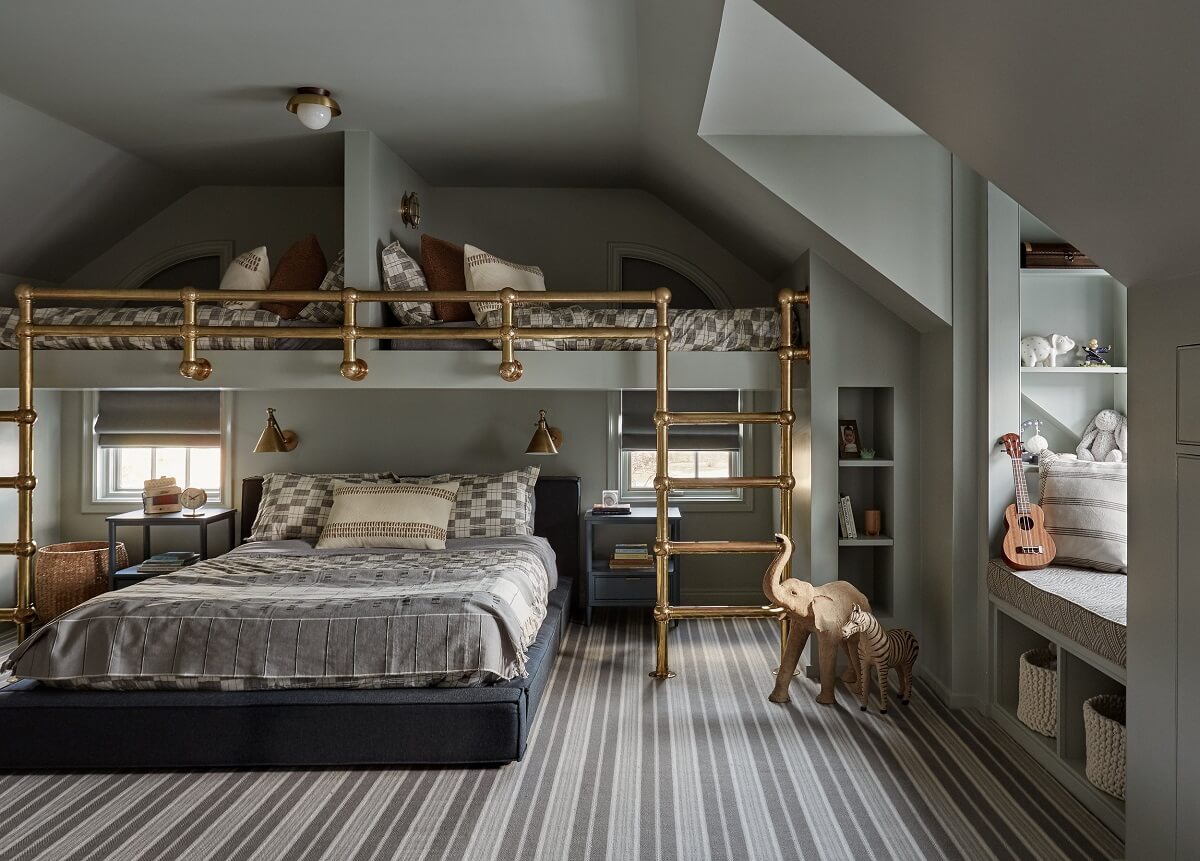 Best of 2022: Kids Rooms 9 kids-bedroom-slanted-ceiling-custom-bunk-bed-nordroom