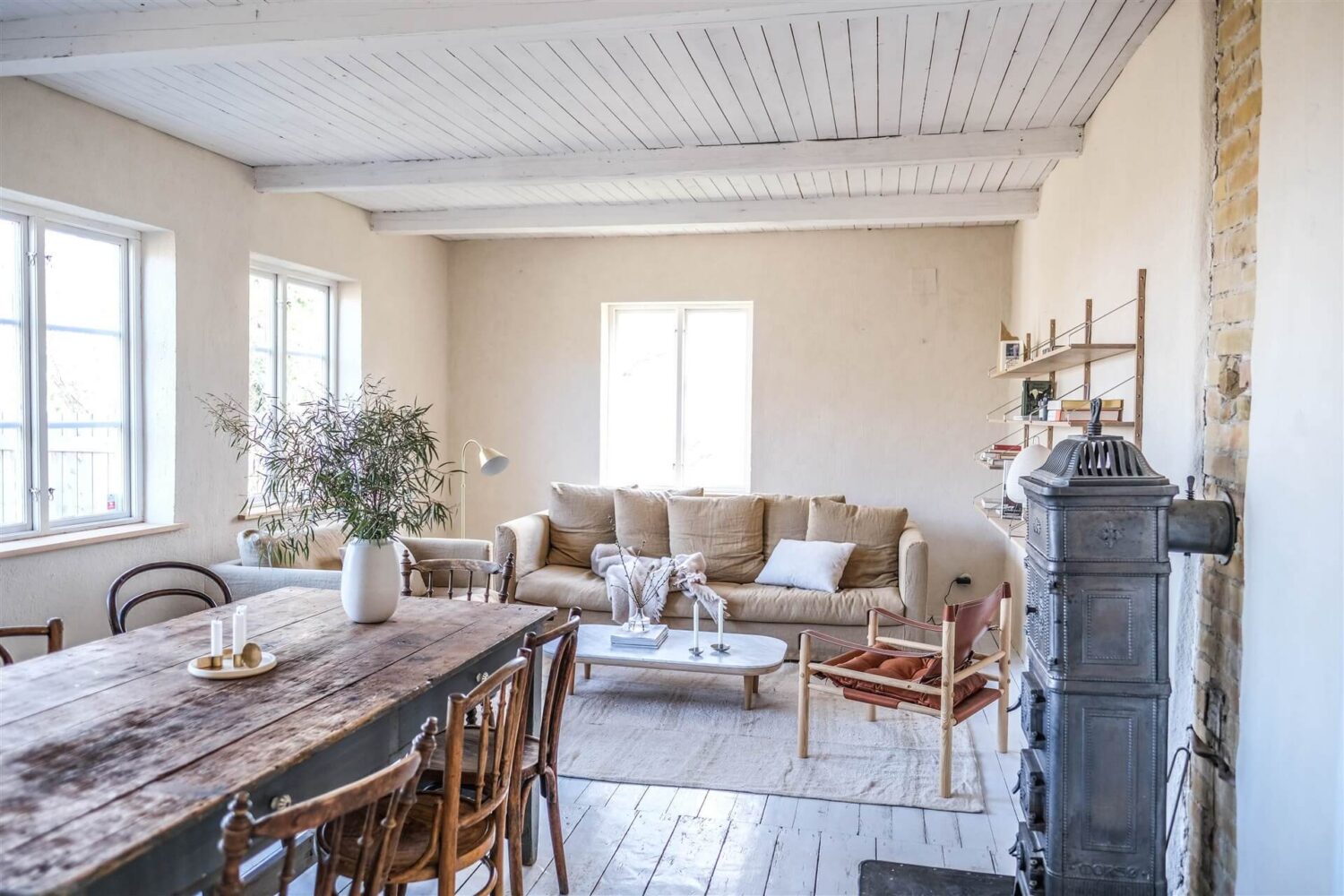 Our Food Stories' Countryside Cottage in Sweden 12 light-open-plan-living-room-nordroom