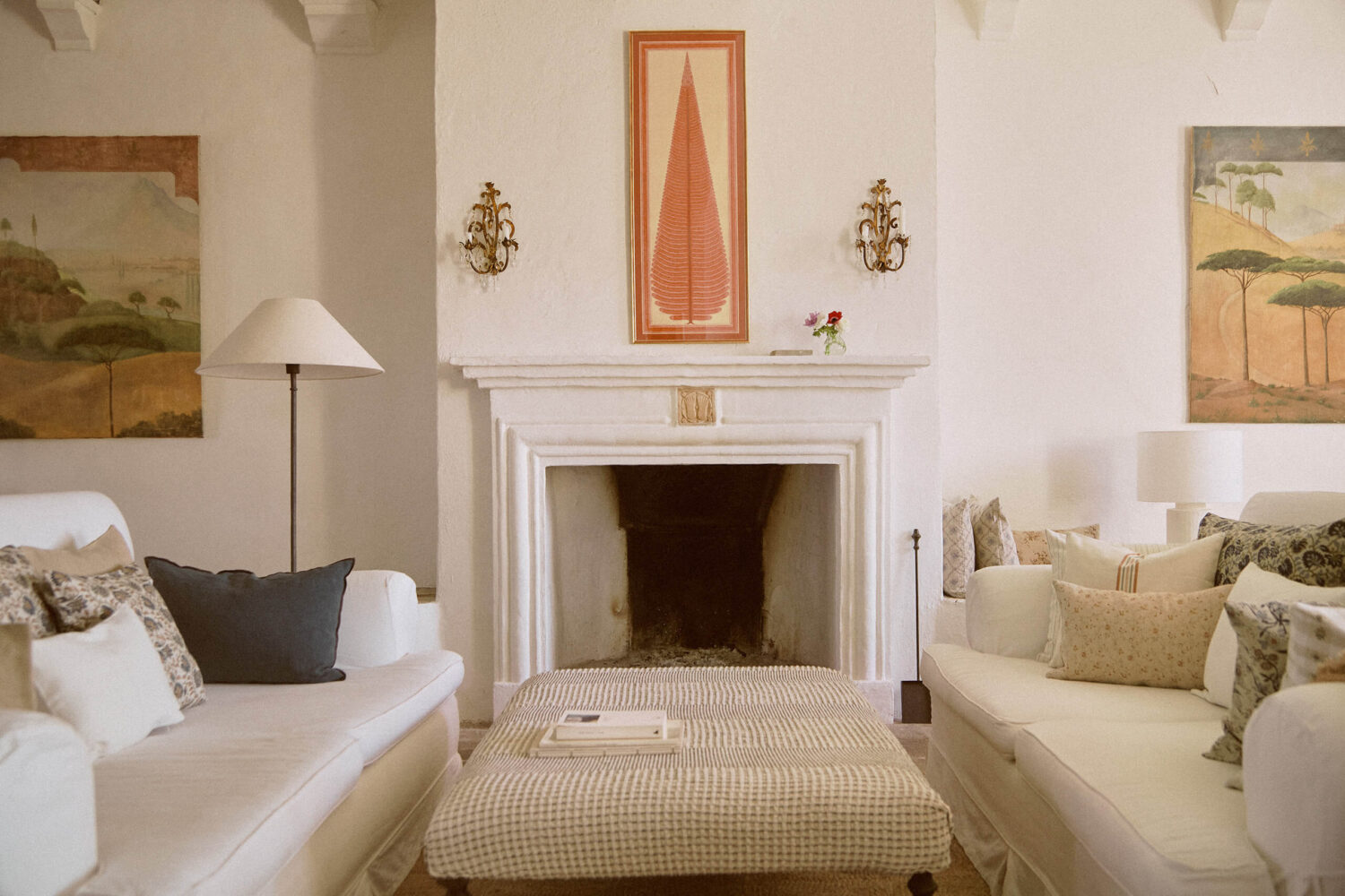 A Tuscan Villa by Zara Home 5 light-sitting-room-fireplace-mediterranean-style-farmhouse-tuscany-zara-home-nordroom