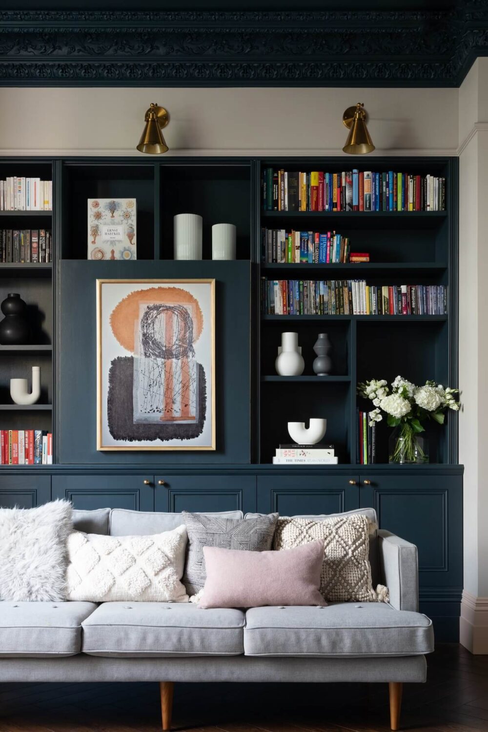 The Best Classic Paint Colors For A Timeless Living Room 16 sitting-room-blue-built-in-book-shelves-modern-furnishings-victorian-home-london-nordroom