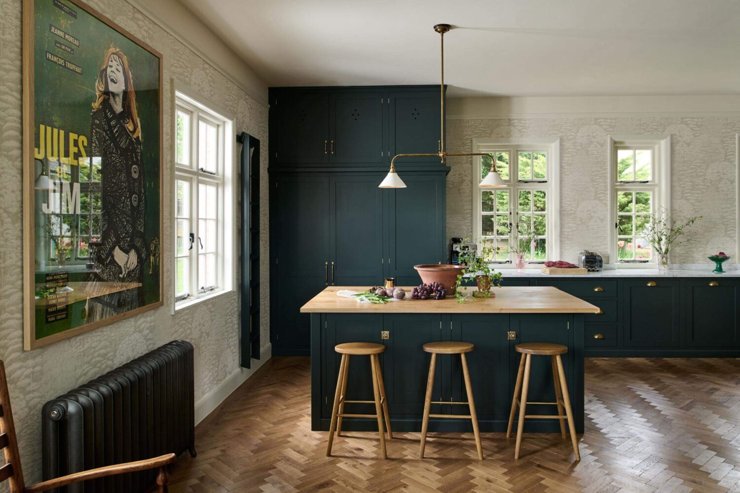 Zoe Ball's Dark Green deVOL Shaker Kitchen 1 dark-green-kitchen-devol-shaker-breakfast-bar-nordroom