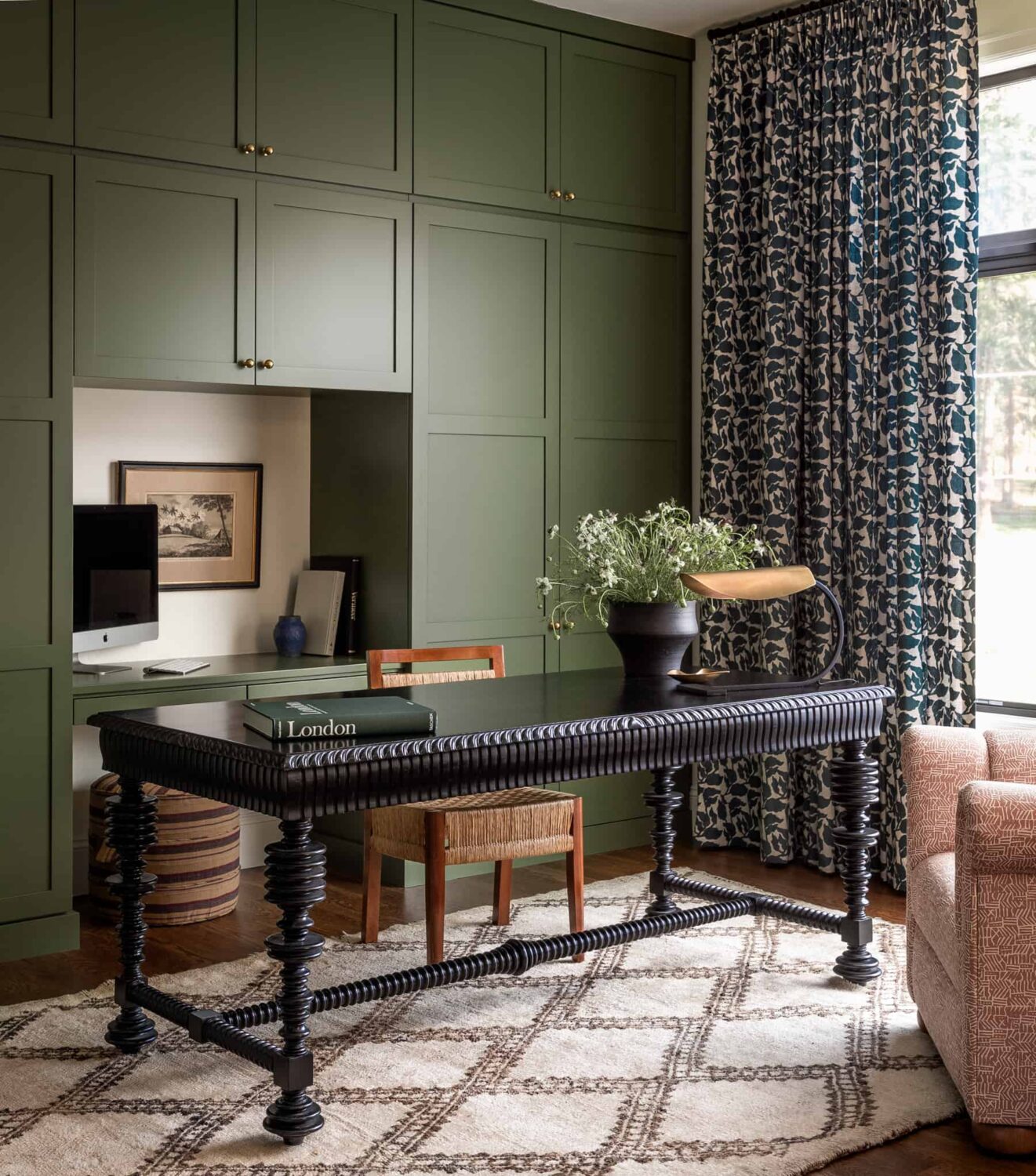 Best of 2022: Home Offices 4 Heidi-Caillier-Design-luxury-residential-interior-designer-green-cabinets