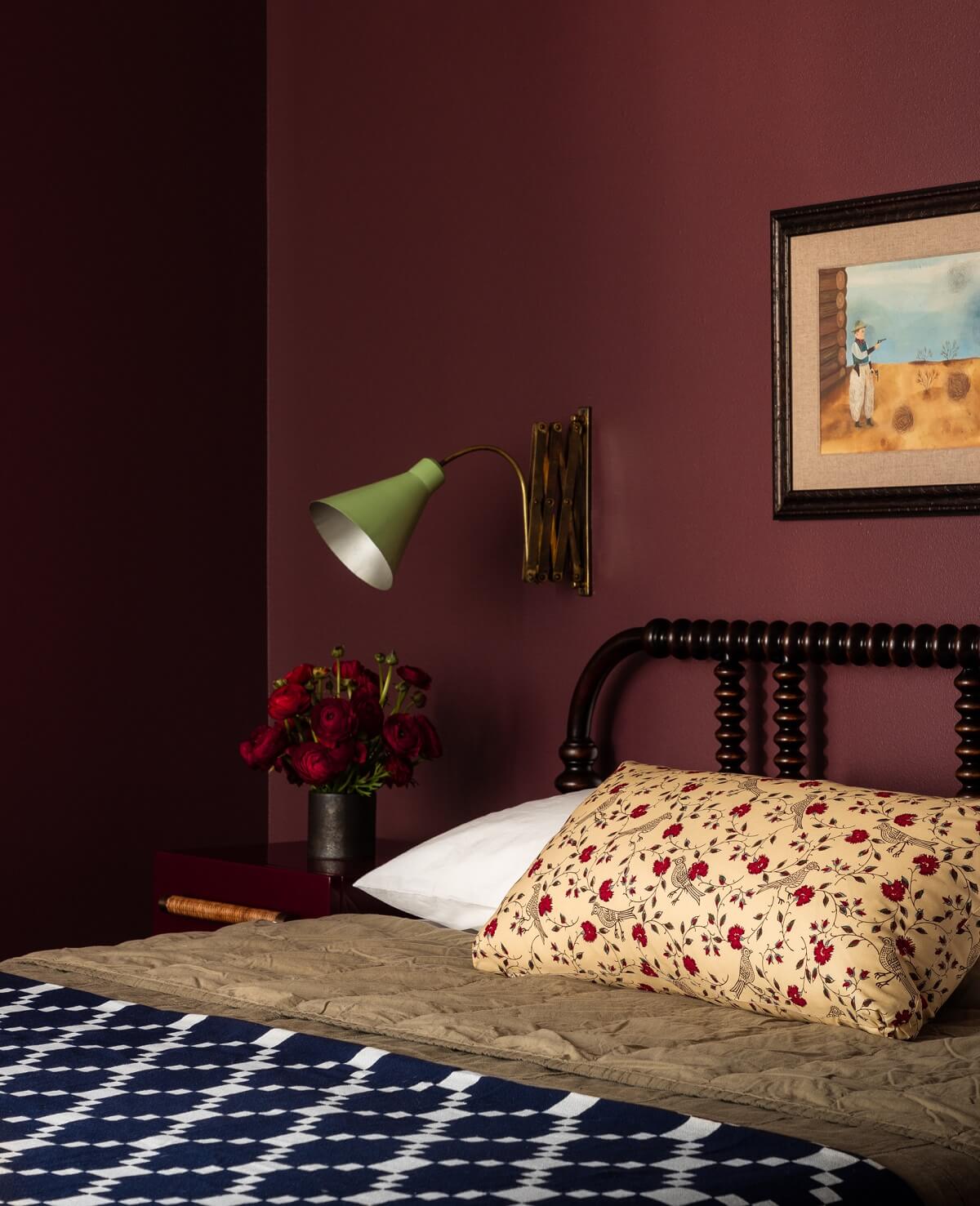 Best of 2022: Bedrooms 8 bedroom-aubergine-color-walls-Heidi-Caillier-Design-nordroom
