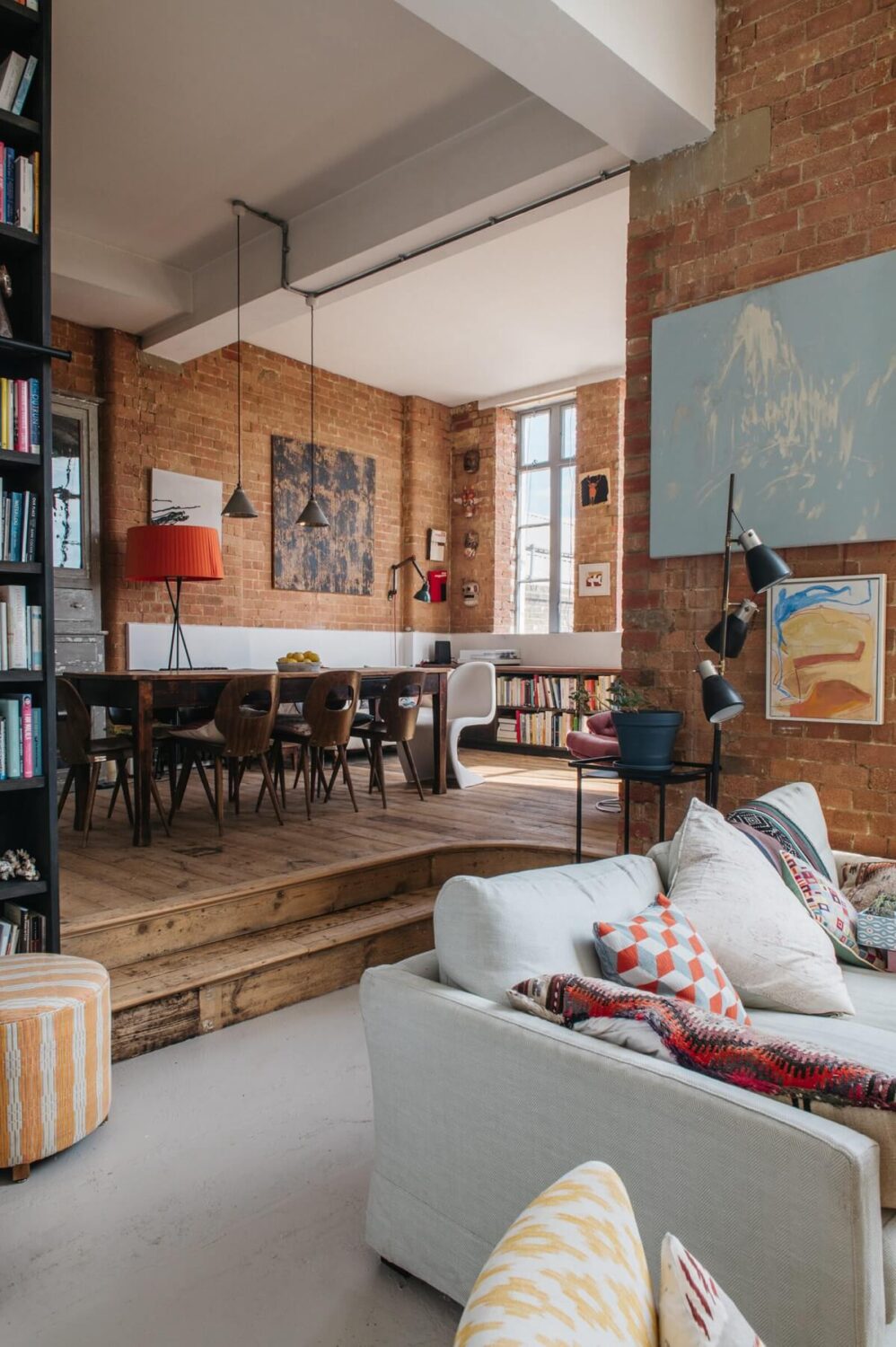 A Loft-Style Apartment with Brick Walls in London 1 industrial-loft-style-london-flat-brick-walls-nordroom