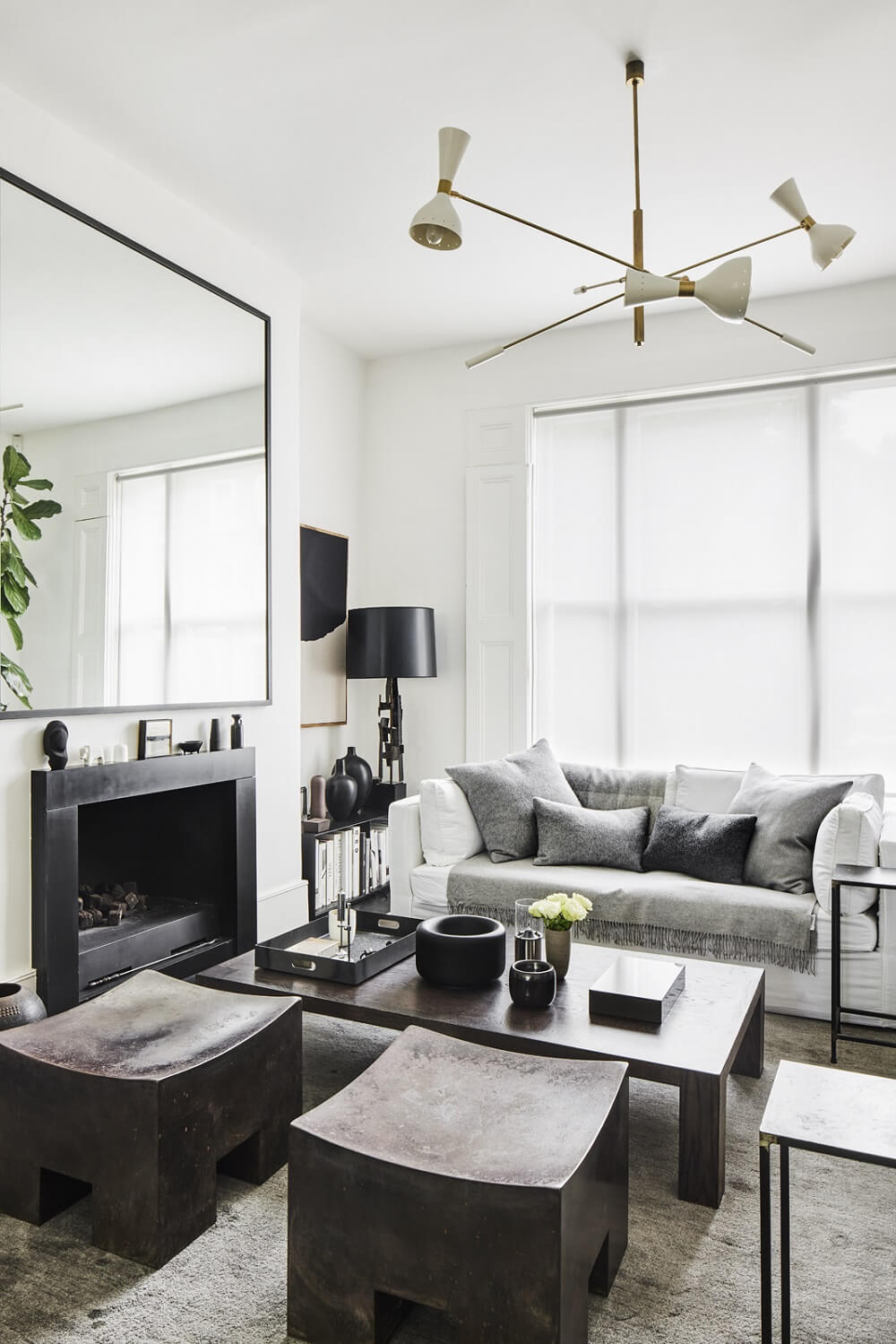 A Monochrome Victorian Townhouse in London 3 monochrome-sitting-room-fireplace-mirror-townhouse-london-nordroom