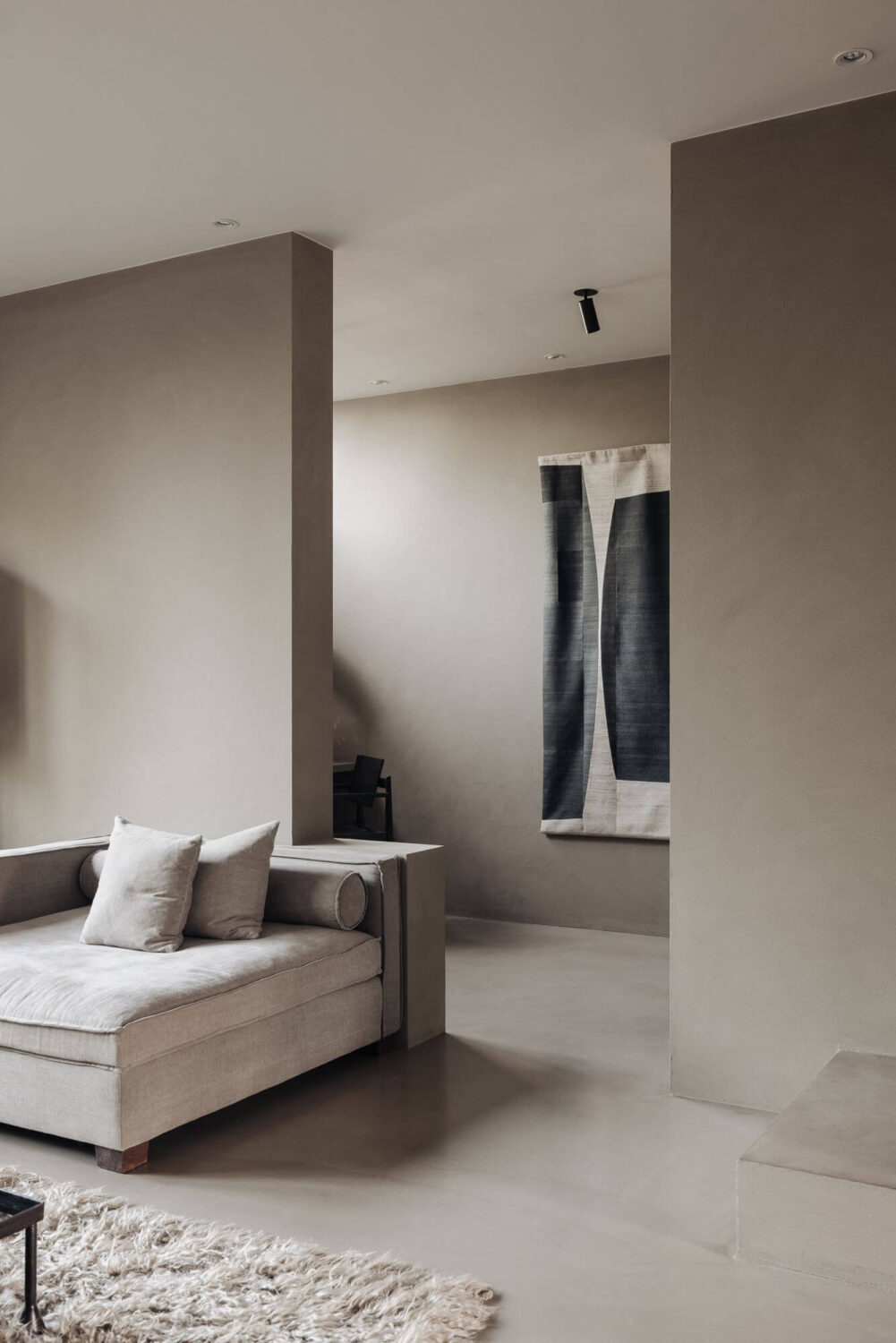 Light Gray Design Apartment in Amsterdam 5 open-plan-sitting-room-hallway-light-gray-design-nordroom