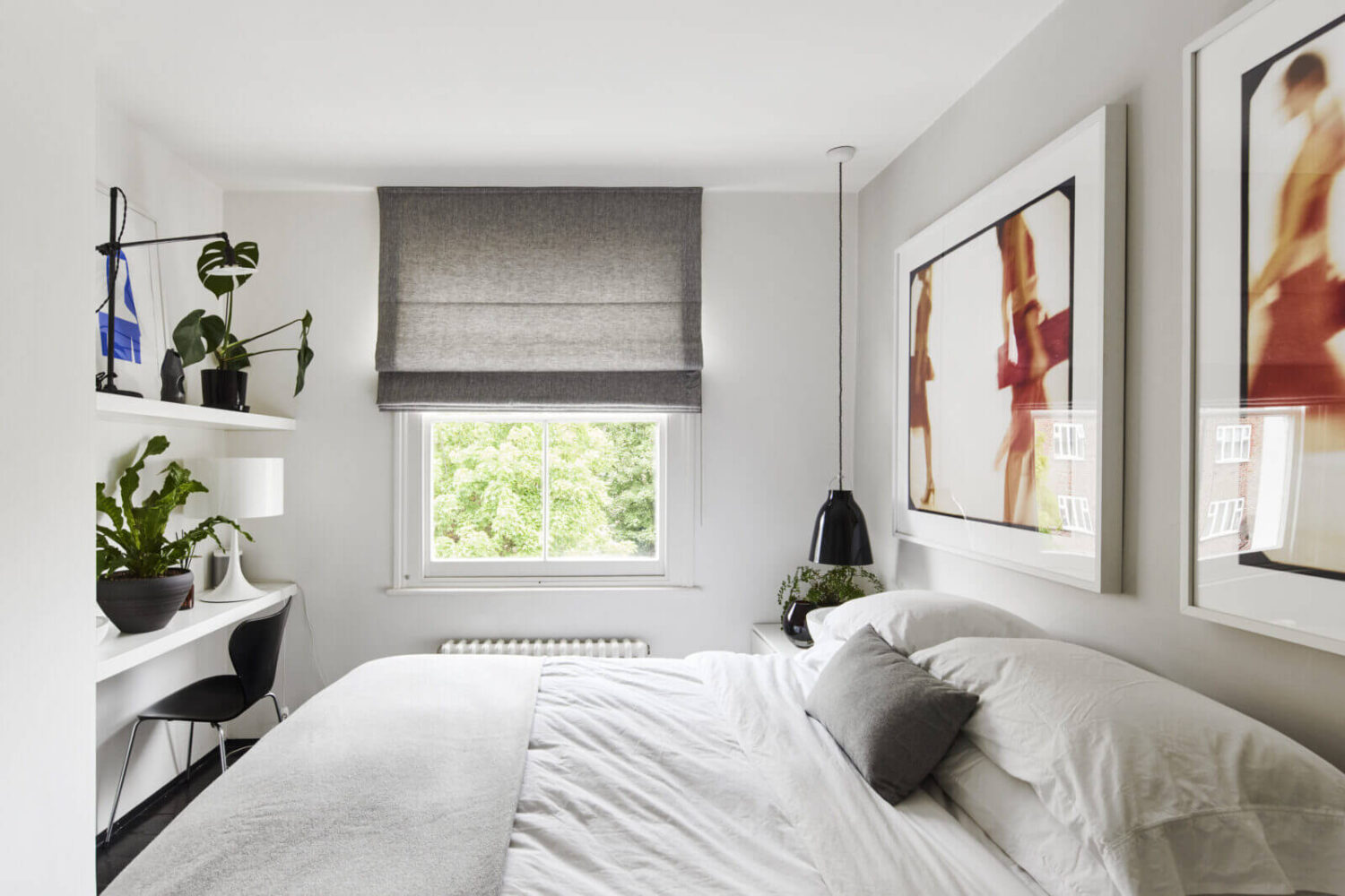 A Monochrome Victorian Townhouse in London 11 white-gray-bedroom-desk-townhouse-london-nordroom