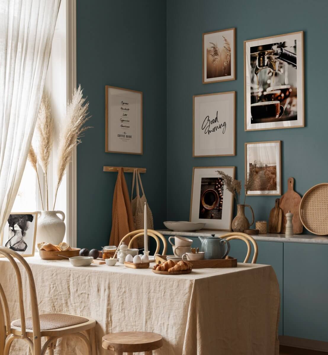 Glidden & PPG Color of the Year 2023: Vining Ivy 9 vining-ivy-teal-walls-cabinets-earthy-color-palette-nordroom