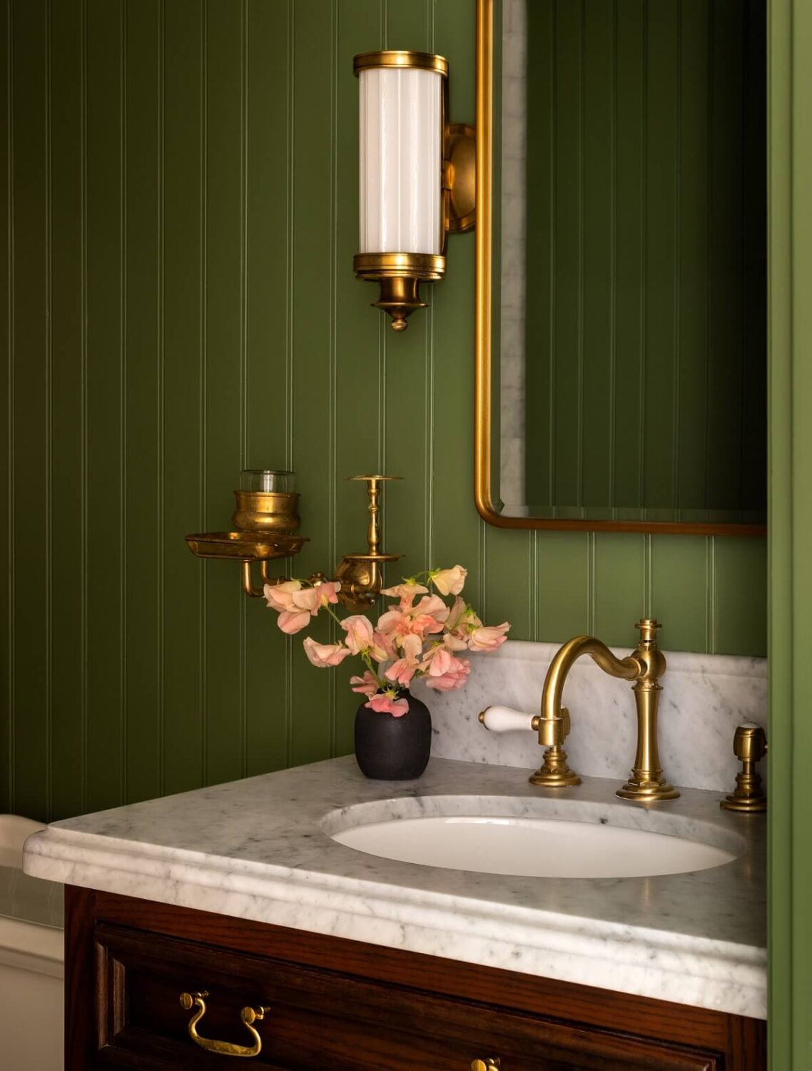 A Lesson in Color and Pattern in a San Francisco Home 16 Heidi-Caillier-Design-Cow-Hollow-SF-interior-design-green-bathroom-wood-vanity
