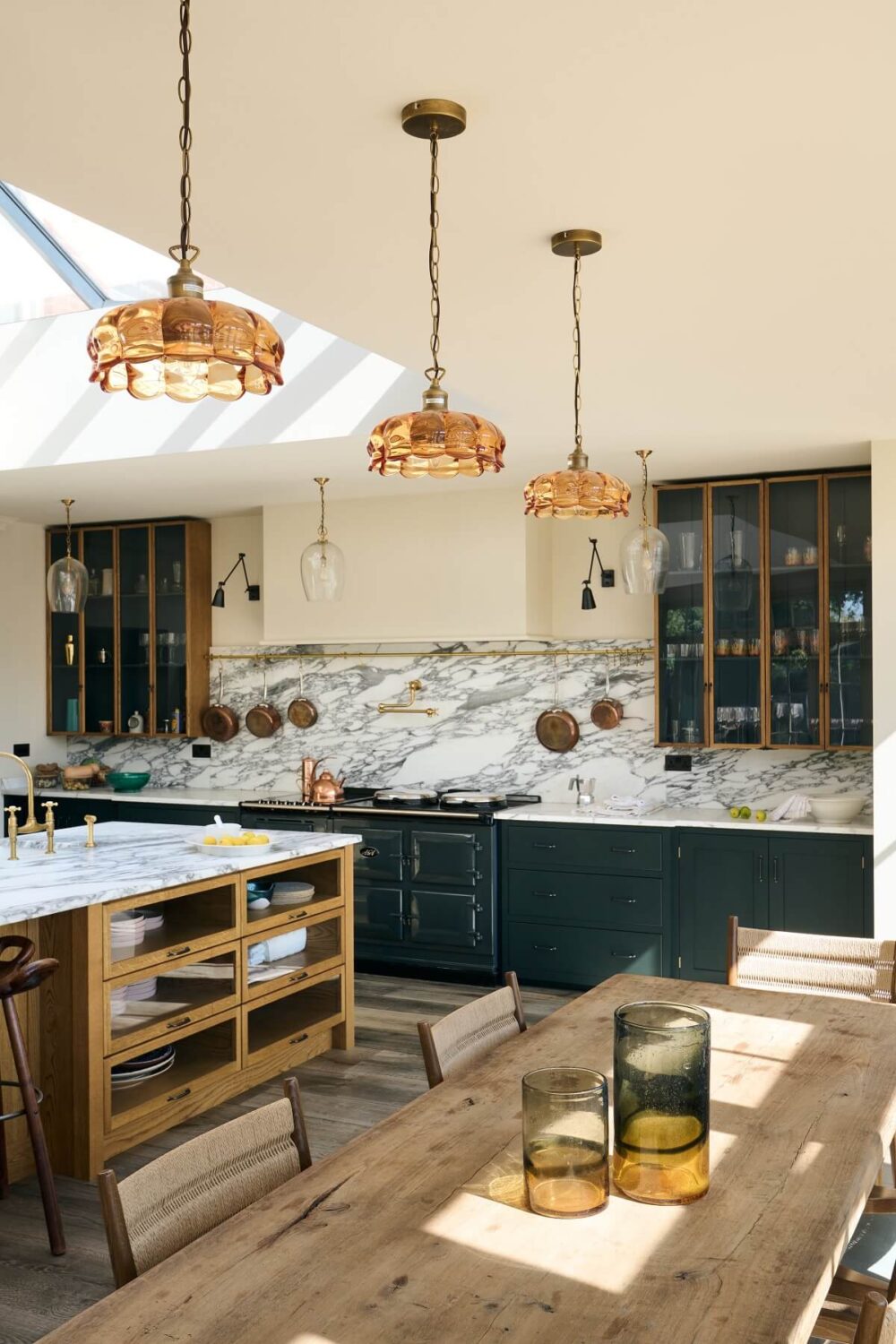 Best of 2022: Kitchens 15 devol-kitchen-haberdasher-island-shaker-cabinets-dining-table-nordroom
