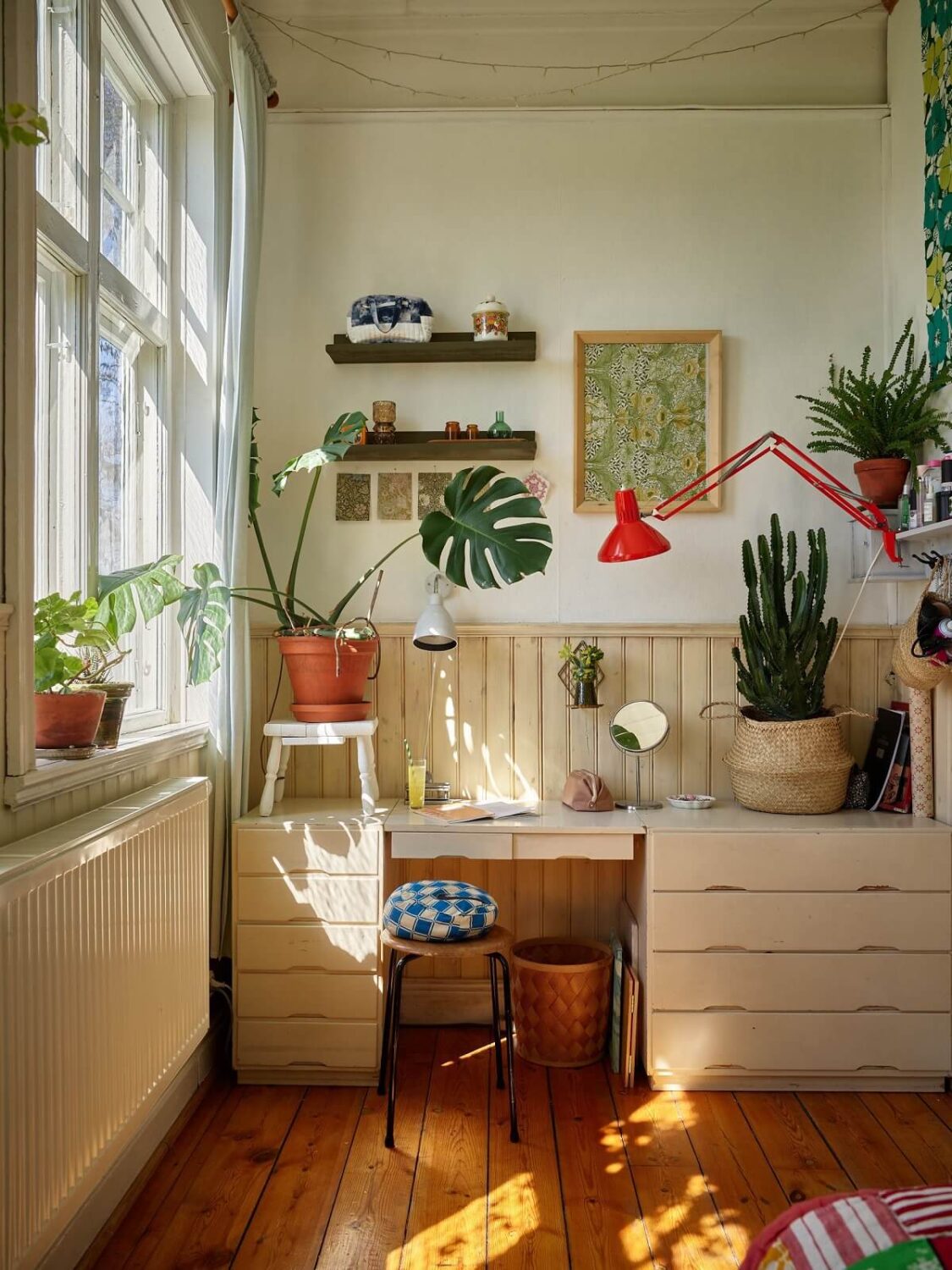 A Vintage Colorful Family Home in the Swedish Countryside 16 craft-room-colorful-vintage-house-sweden-nordroom