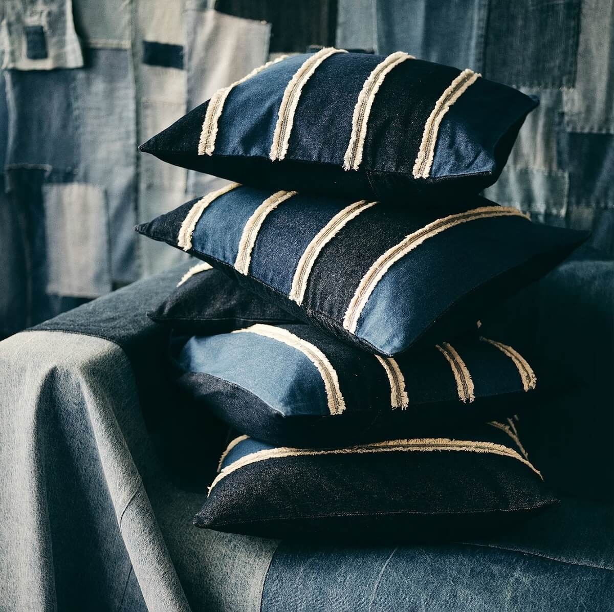 IKEA MÄVINN: Unique Handcrafted Home Accessories 6 denim-cushion-covers-ikea-mävinn-collection-nordroom