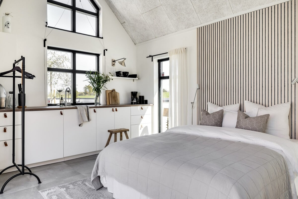 A Monochrome Swedish Villa with High Ceilings 34 guest-house-light-gray-white-color-scheme-kitchen-nordroom