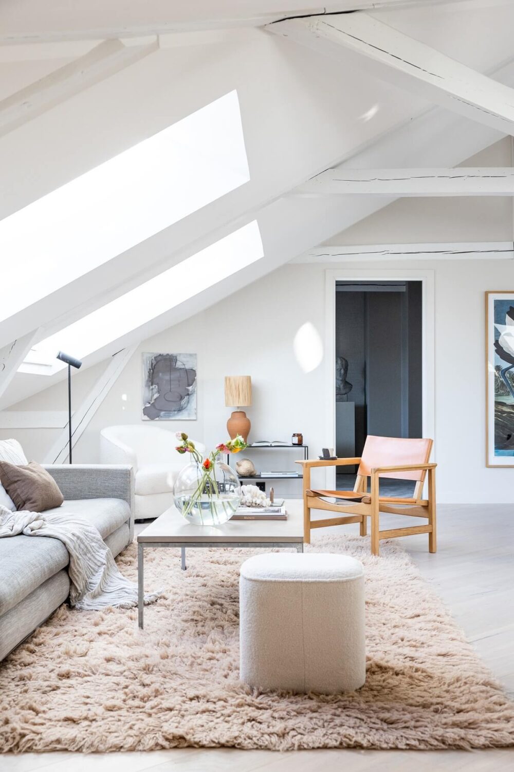 A Bright Penthouse Apartment in Oslo 1 bright-scandinavian-attic-apartment-slanted-ceiling-nordroom