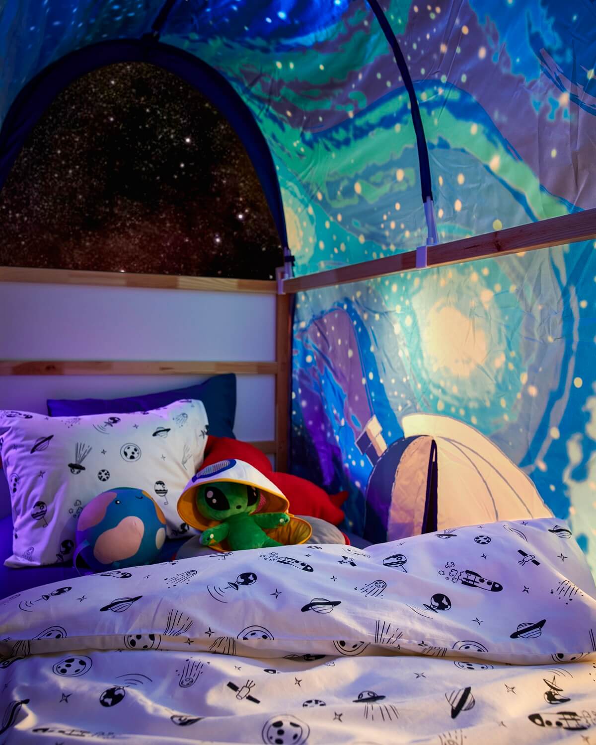 Best of 2023: Kids Rooms 14 inside-bed-tent-space-AFTONSPARV-collection-ikea-nordroom
